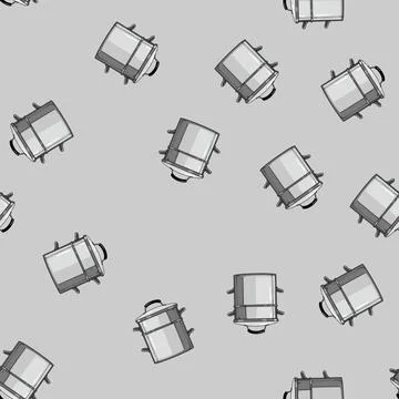 Seamless pattern cook double boiler pan cartoon vector Stock Illustration