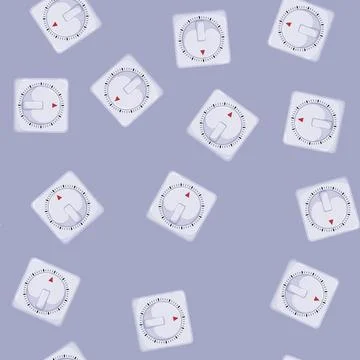 Seamless pattern cook kitchen timer clock cartoon vector 스톡 일러스트