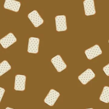 Seamless pattern cookie cracker biscuit cartoon vector イラスト素材