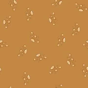 Seamless pattern Cookie crumbs falling sweet dessert pieces Stock Illustration