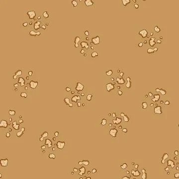 Seamless pattern Cookie crumbs falling on white background イラスト素材