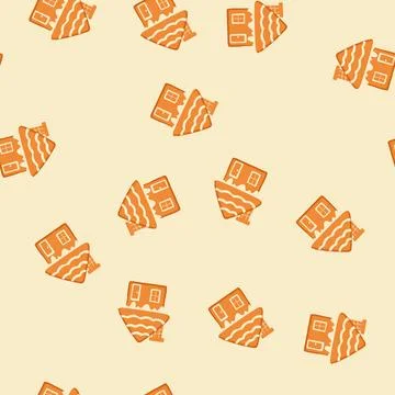 Seamless pattern cookie gingerbread cartoon vector Stock Illustration