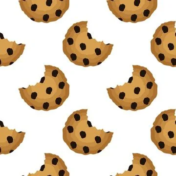 Seamless pattern of cookies cake illustration2 Stock Illustration