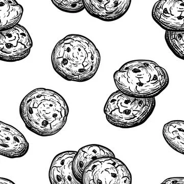 Seamless pattern with cookies. Stock-Illustration