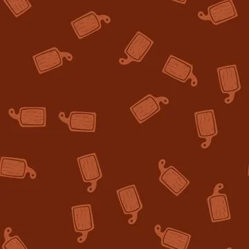 Seamless pattern cooking chopping board cartoon vector Illustrazione stock