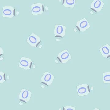 Seamless pattern cooking glass container cartoon vector Stock Illustration