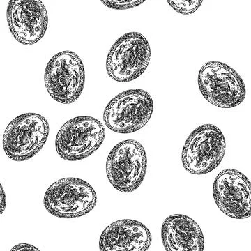 Seamless pattern cooking noodles sketch hand drawn Stock Illustration