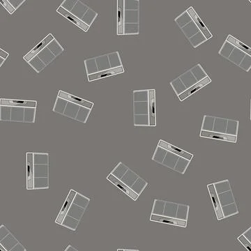 Seamless pattern cool air conditioner cartoon vector Stock Illustration