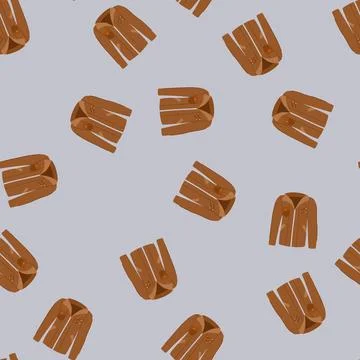 Seamless pattern cool leather jacket male cartoon vector Illustrazione stock
