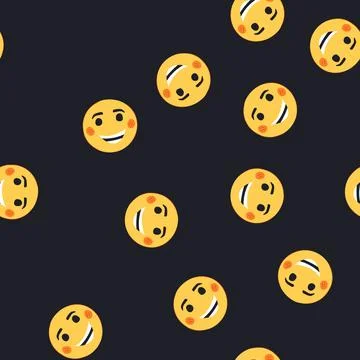 Seamless pattern cool smiley cartoon vector イラスト素材