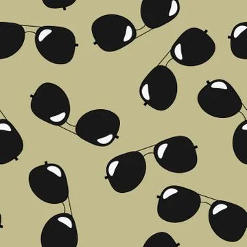Seamless pattern with cool sunglasses. exotic fashion trend of eyeglasses. Stock Illustration