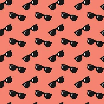 Seamless pattern with cool sunglasses. exotic fashion trend of eyeglasses Stock Illustration