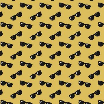 Seamless pattern with cool sunglasses. exotic fashion trend of eyeglasses Stock Illustration