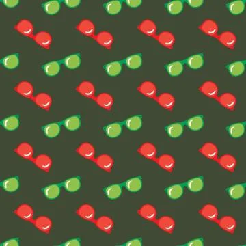 Seamless pattern with cool sunglasses. exotic fashion trend of eyeglasses Stock Illustration