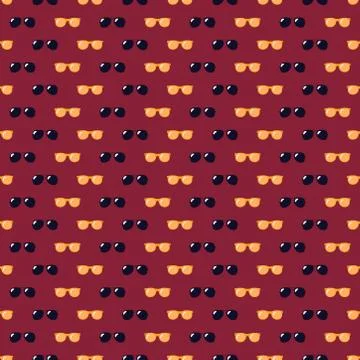 Seamless pattern with cool sunglasses. exotic fashion trend of eyeglasses Stock Illustration