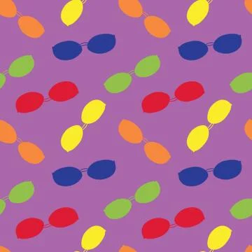 Seamless pattern with cool sunglasses. exotic fashion trend of eyeglasses Stock Illustration