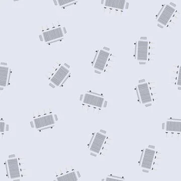 Seamless pattern cooling electrical transformer cartoon vector Illustrazione stock