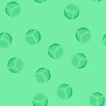 Seamless pattern cooling ice cubes reusable cartoon vector Stock Illustration