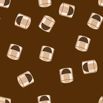 Seamless pattern Copper cable clip for organizing electric wires 스톡 일러스트