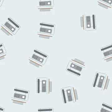 Seamless pattern copy printer paper cartoon vector Stockillustratie