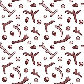 Seamless pattern with corals and pearls. Vector イラスト素材