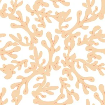 Seamless pattern with corals. Background with corals . Flat colorful vector Stock Illustration