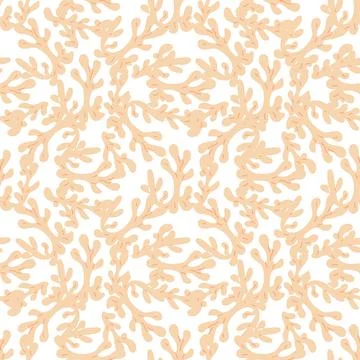 Seamless pattern with corals. Background with corals . Flat colorful vector Stock Illustration