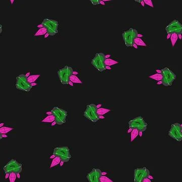Seamless pattern corazon mexican heart cartoon vector Stock Illustration