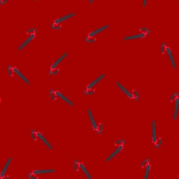 Seamless pattern cordless leaf blower removing garden debris tool Illustrazione stock