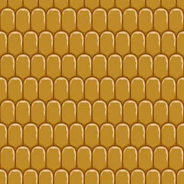 Seamless pattern with corn cob texture, maize Stock Illustration