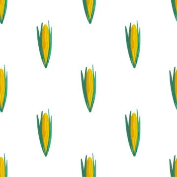 Seamless pattern with corn Illustrazione stock