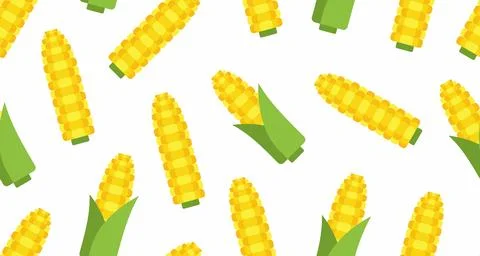 Seamless pattern with corn Stock Illustration