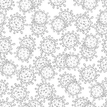 Seamless pattern Coronavirus Stock Illustration