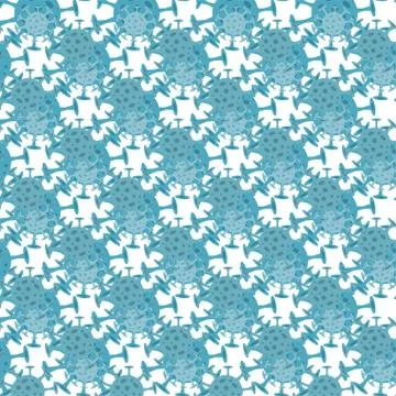 Seamless pattern with coronavirus virus in 2020. World Coronavirus Cell China Stock Illustration