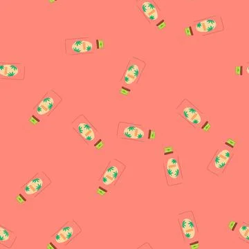 Seamless pattern cosmetic cleansing cream cartoon vector Stock Illustration