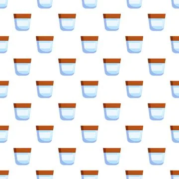 Seamless pattern with cosmetic cream jars illustration Stock Illustration
