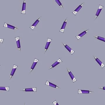 Seamless pattern cosmetic eye cream cartoon vector color Stock Illustration