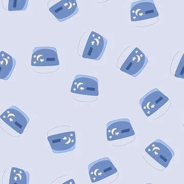 Seamless pattern cosmetic night cream cartoon vector Illustrazione stock