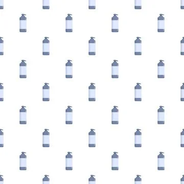 Seamless pattern with cosmetic pump dispenser bottles Stock Illustration