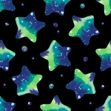 Seamless pattern with cosmic stars イラスト素材