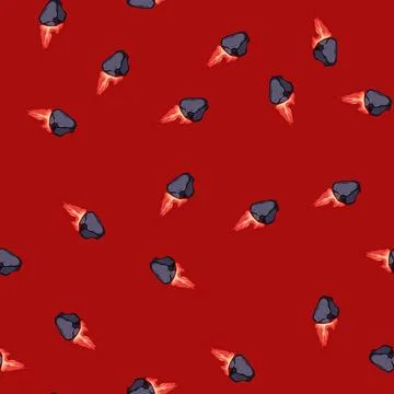 Seamless pattern cosmos falling meteor cartoon vector Illustrazione stock