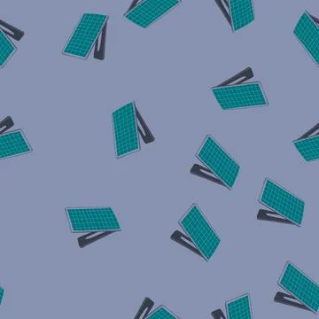 Seamless pattern cost solar panels cartoon vector イラスト素材