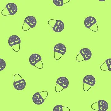 Seamless pattern costume halloween bucket cartoon vector Illustrazione stock