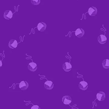 Seamless pattern cotton ball yarn cartoon vector Stock Illustration