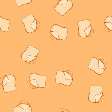 Seamless pattern cotton burp cloths cartoon vector Stock Illustration