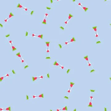 Seamless pattern countdown sand timer kids cartoon vector Stock Illustration