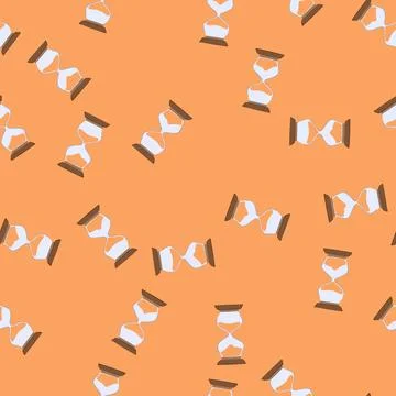Seamless pattern countdown sandglass cartoon vector Stock Illustration
