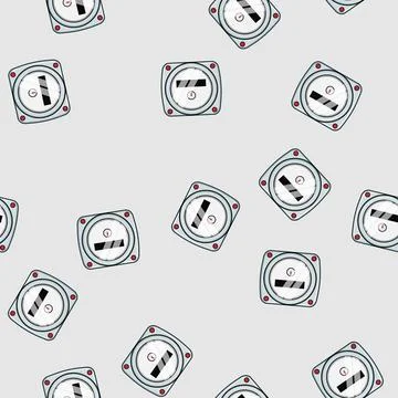 Seamless pattern counter water gas meter cartoon vector Illustrazione stock