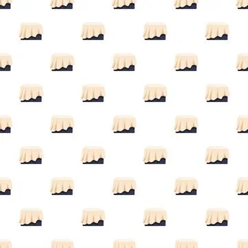 Seamless pattern with covered square tables 库存插图