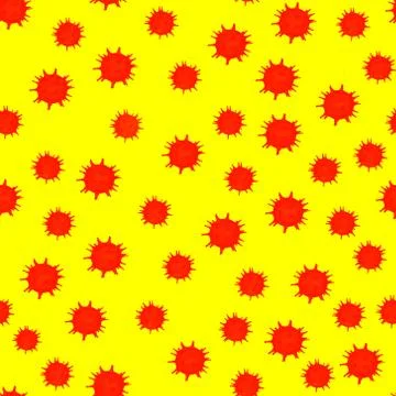 Seamless pattern with covid-19 virus Illustrazione stock